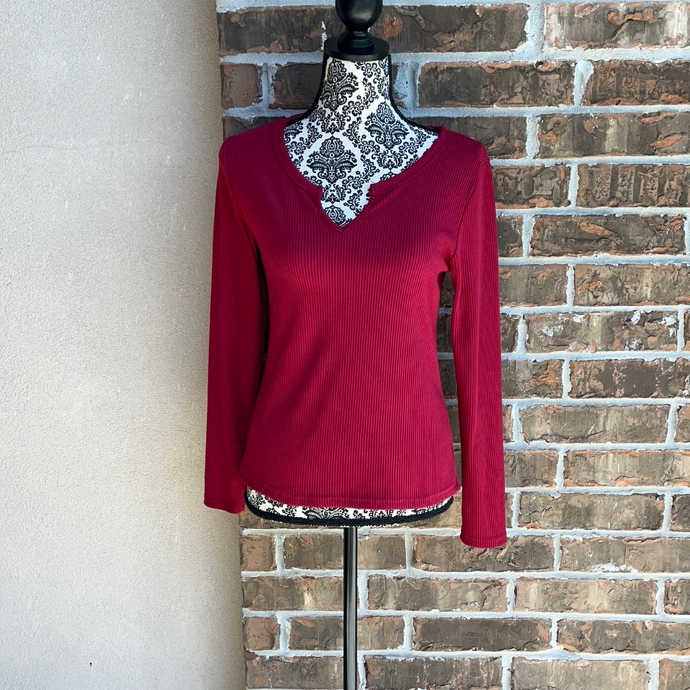 Red Knit Top - Picture 1 of 3